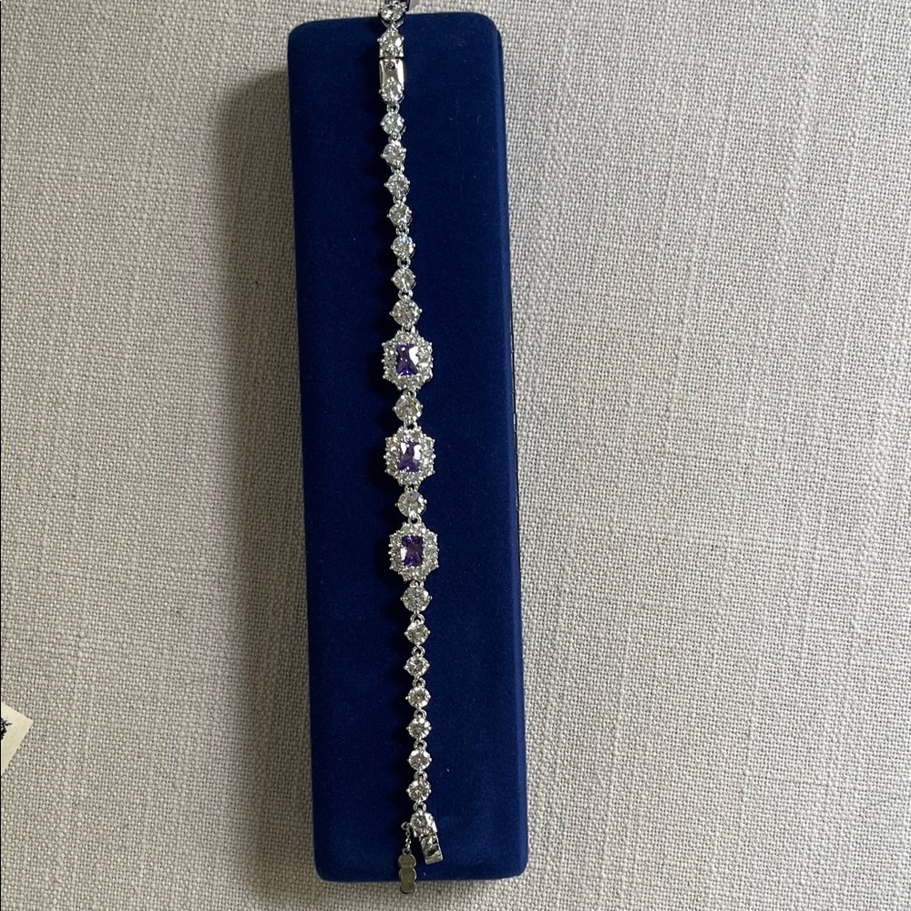 Camrose & Kross Purple Amethyst and Rhinestone Bracelet - Picture 7 of 7